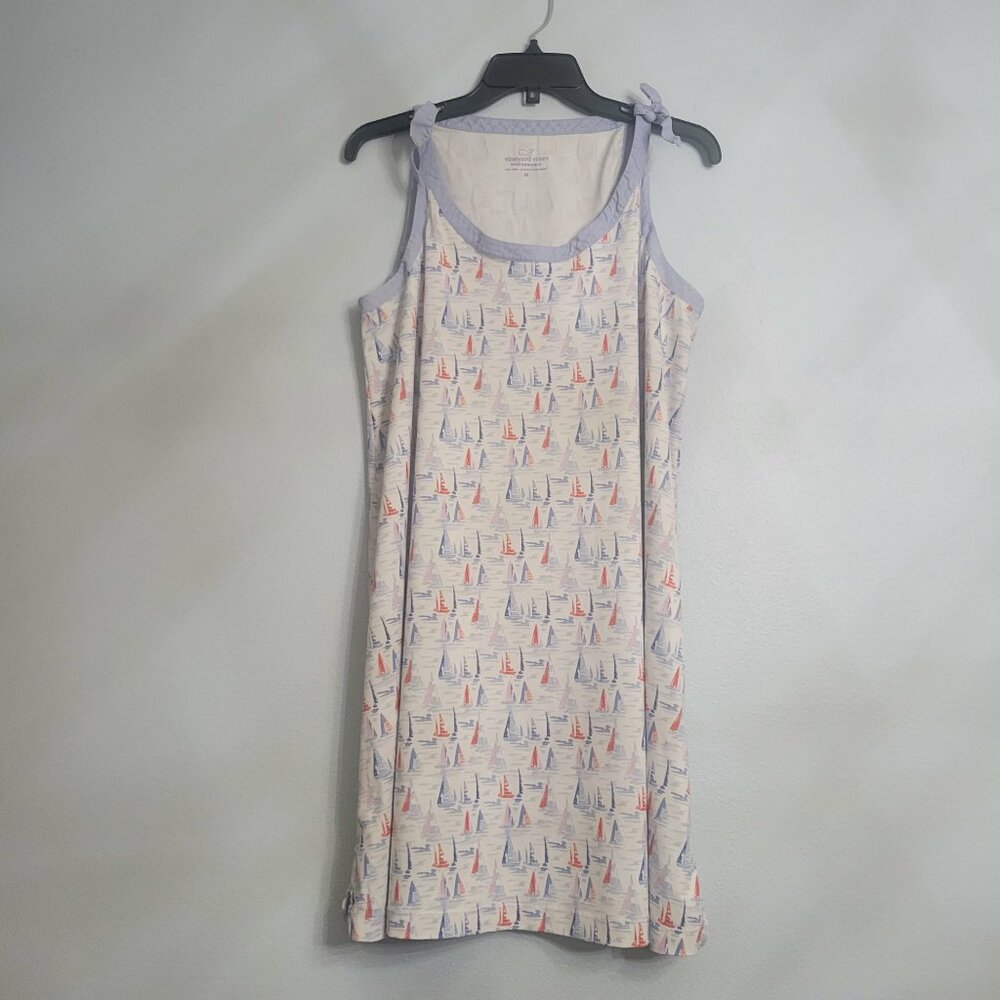 Vineyard Vines Performance Sankaty Sailboat Swing Dress Coastal Beachy Resort ME